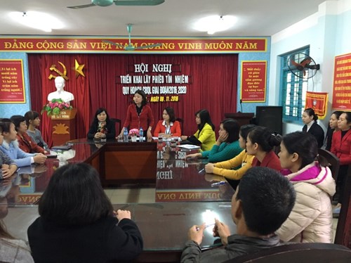 Trường mầm non Hoa Mai đón  Phòng  Nội Vụ -  Phòng GD&ĐT quận Long Biên về lấy phiếu tín nhiệm Quy hoạch cán bộ quản lý trường học giai đoạn 2016-2020